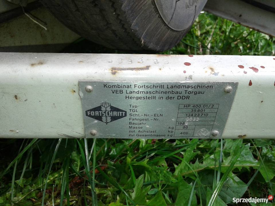 Przyczepka samochodowa Fortschritt HP 400