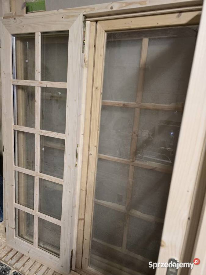 Drzwi drewniane tarasowe 130 x 200 Budowa Warszawa