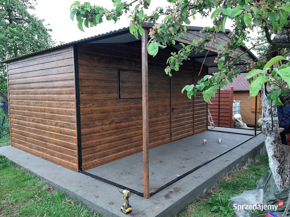 Złoty Dąb Garaż Blaszany Schowek Ogrodowy Wiata Pajęczno
