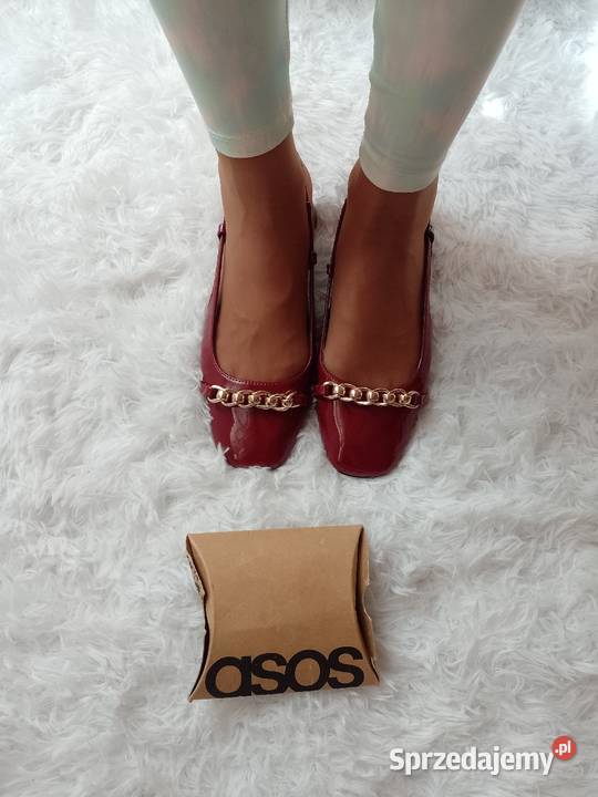 39 ASOS Design Bordowe balerinyczółenka z Kraków sprzedam