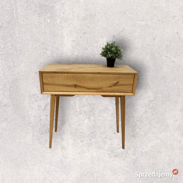 Konsola dębowa z szufladą IZU 80cm Szafy, regały, półki