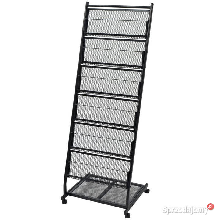 Stojak na gazetyczasopisma 475x43x133 czarny A4 Warszawa