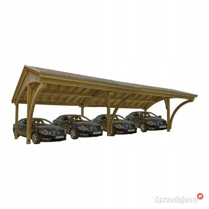 DREWNIANA JEDNOSTANOWISKOWA WIATA GARAŻOWA Mrągowo