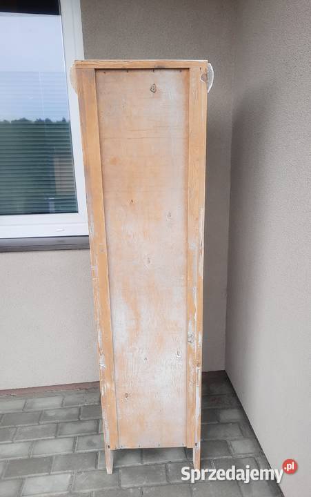 Stary międzywojenny słupek szafka shabby biały Tczew sprzedam