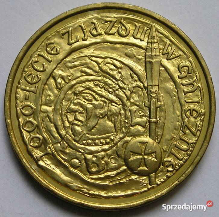 POLSKA 2 ZŁOTE 2000 ZJAZD W GNIEŹNIE GNIEZNO Łódź sprzedam