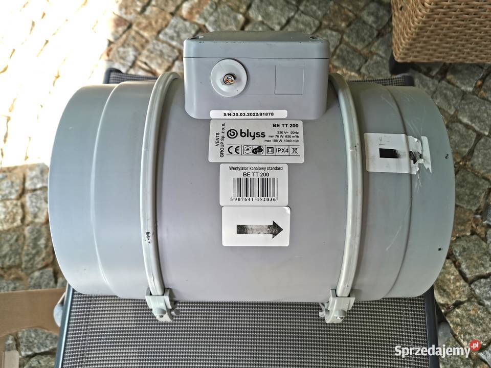 Blyss wentylator kanałowy TT 200mm Gorzów Wielkopolski