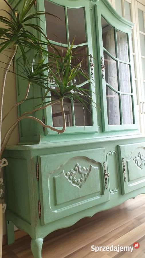 Witryna biblioteczka odnowiona przeszklona w 123cm Rzeszów