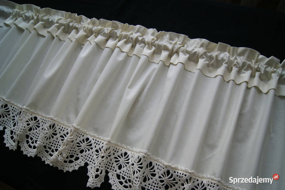 Zazdrostka shabby chic koronka szydełkowa ecru