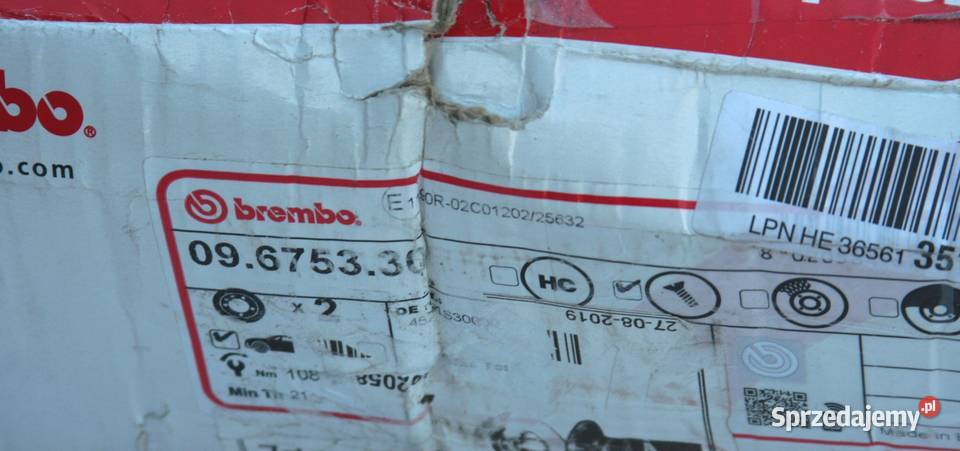 Tarcza hamulcowa Brembo 09675330 Civic 17 CTDi Rybnik