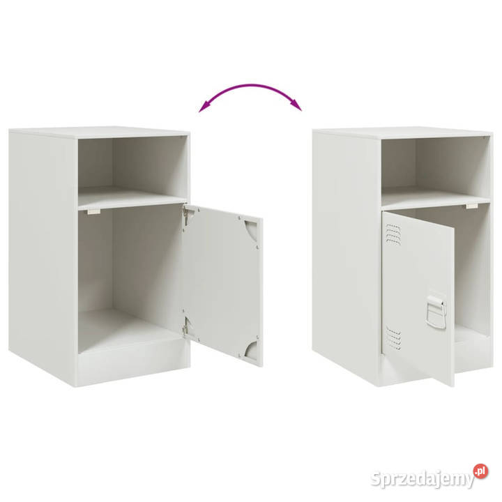 Szafka nocna biała 345x39x62 stal WM841773