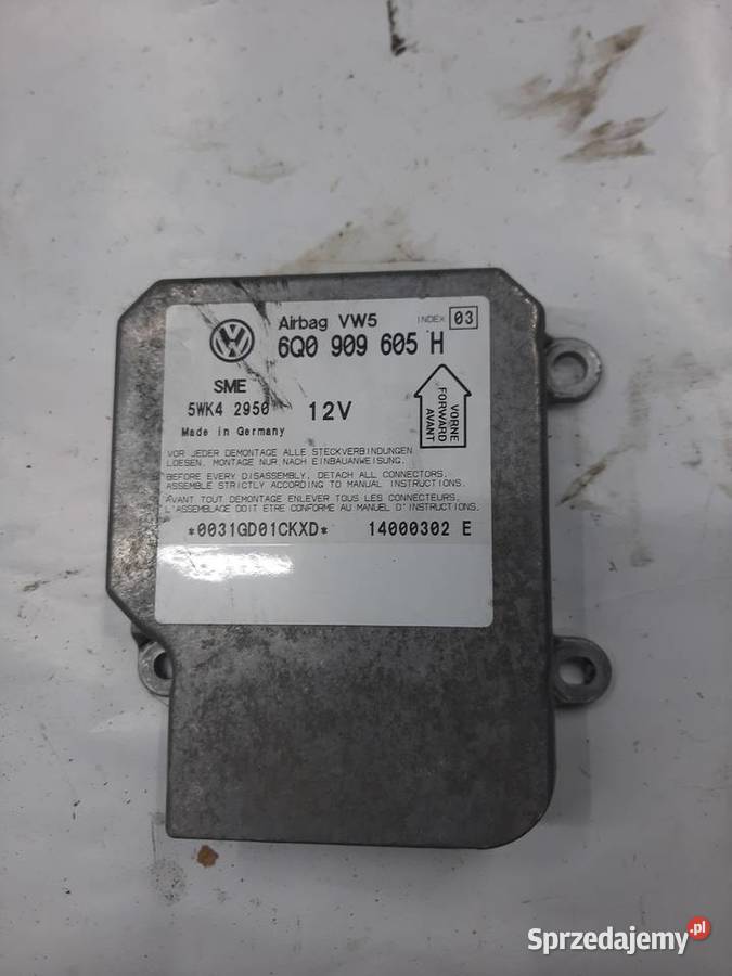 VAG 6Q0909605H Sensor moduł sterownik poduszek