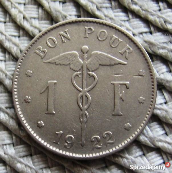 Belgia 1 Frank 1922r Belgique