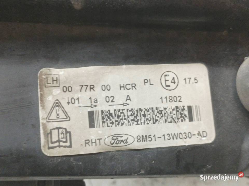 LAMPA PRZÓD LEWA LIFT 8M5113W030AD Ford Focus