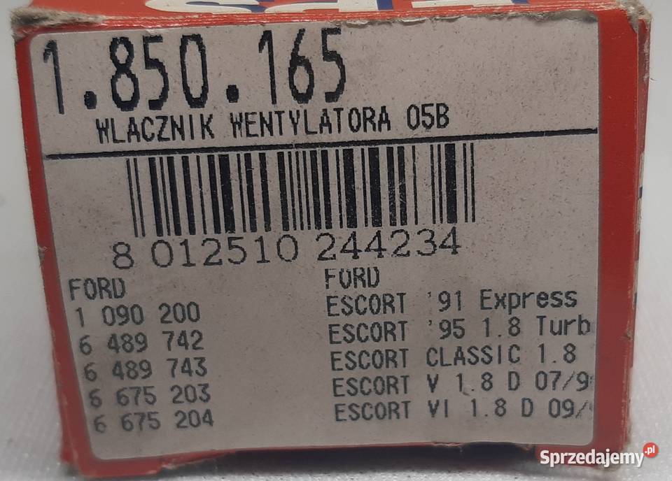 WŁĄCZNIK WENTYLATORA CHŁODNICY FORD ESCORT V VI Mielęcin