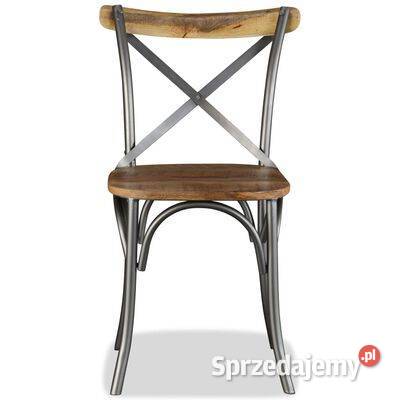 vidaXL Krzesła stołowe 2 lite drewno Warszawa sprzedam