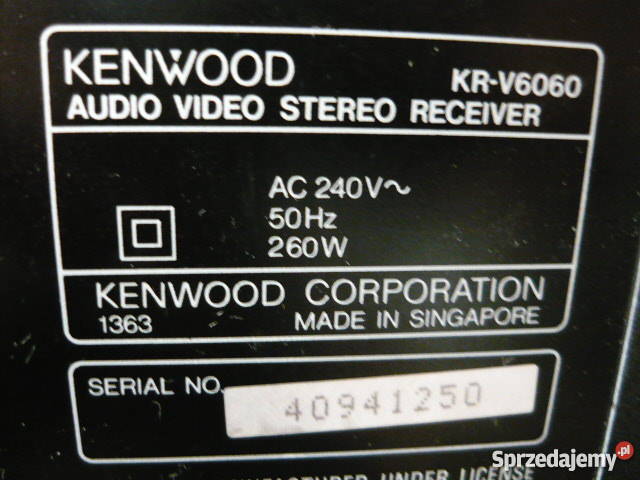 Amplituner StereoKino KENWOOD KRV6060RDS z Białystok