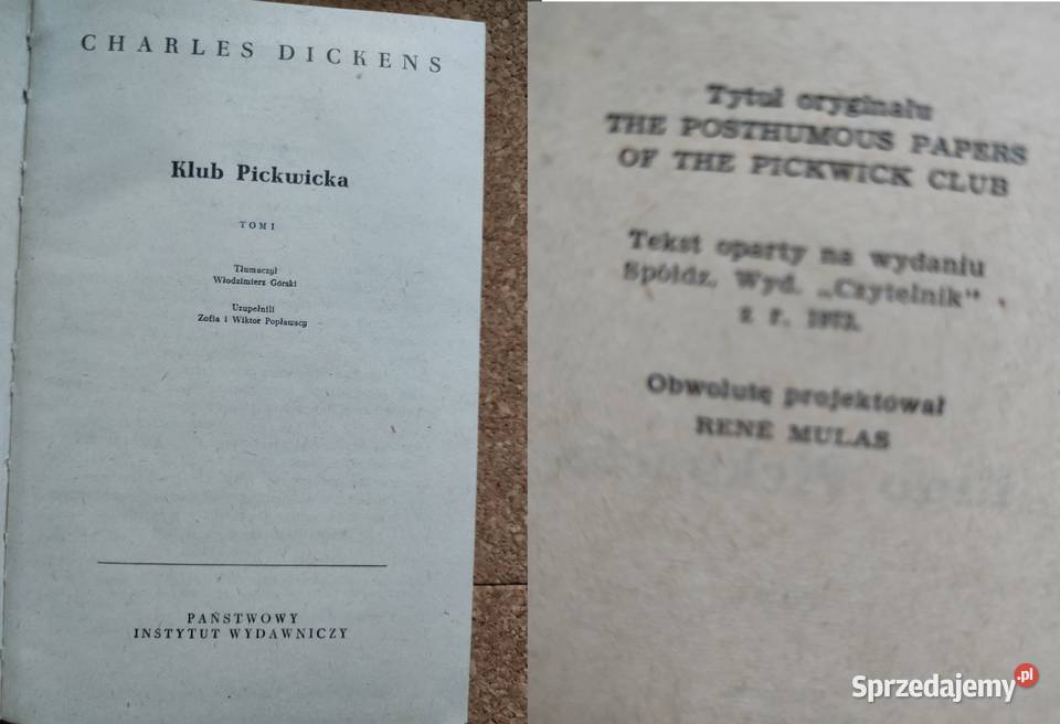 Klub Pickwicka Charles Dickens świętokrzyskie