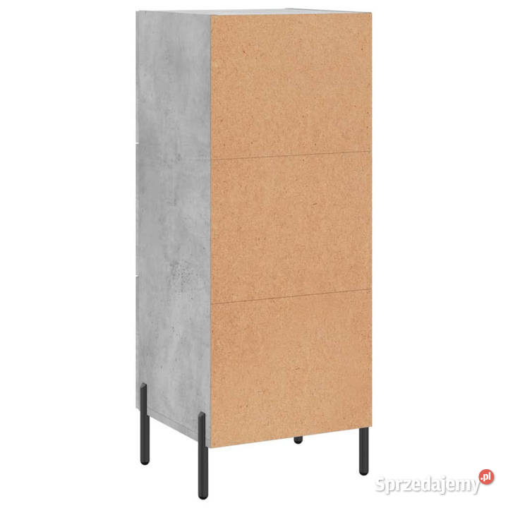 Szafka szarość betonu 345x34x90 materiał