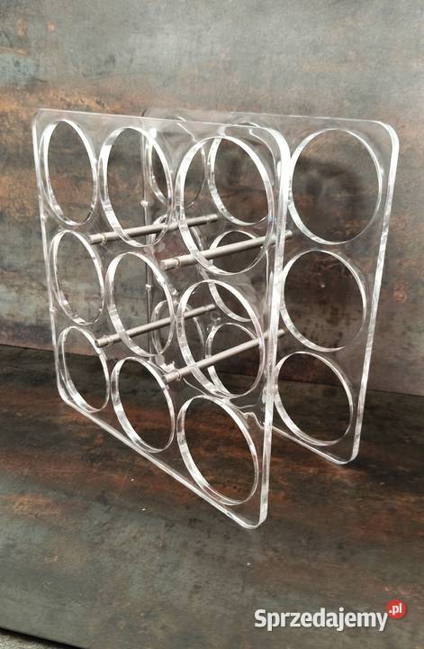 Stojak plexi na wino lata 80 vintage wielkopolskie