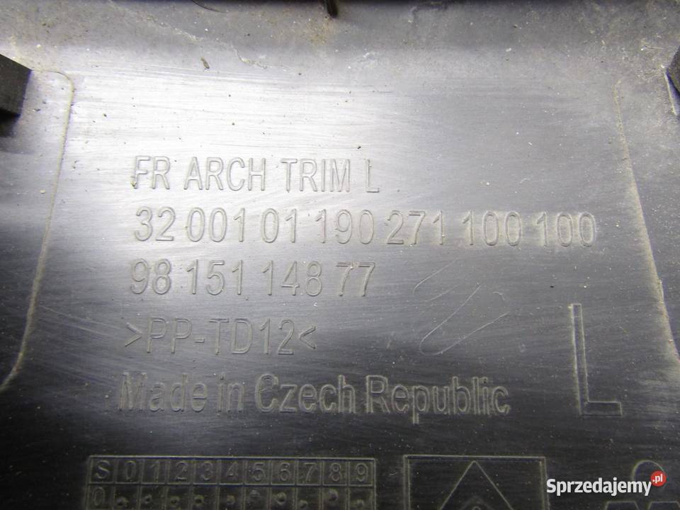 NAKŁADKA LISTWA ZDERZAKA LEWY PRZÓD CITROEN C3 Listwy i nakładki lubelskie