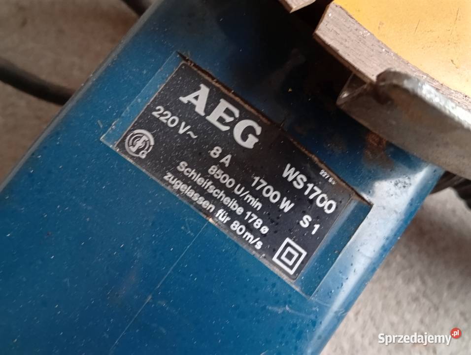 Profesjonalna szlifierka kątowa AEG WS 1700 937 Byczyna sprzedam