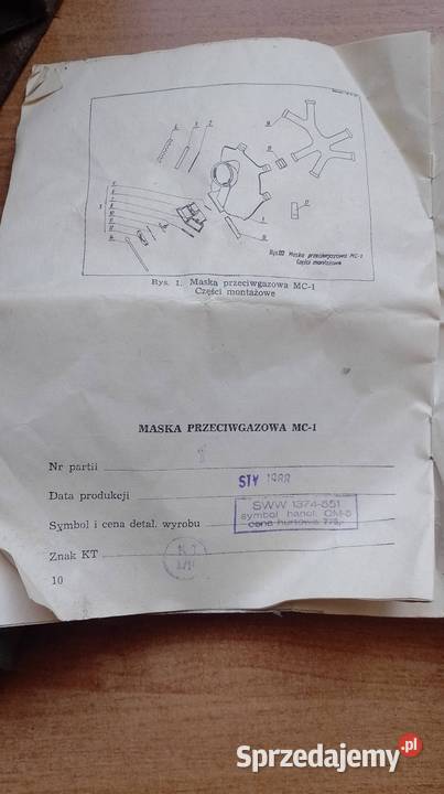 Maska przeciwgazowa MC1 Czarzyzna sprzedam
