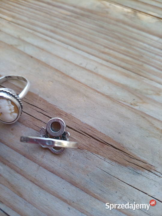 Niezapominajki z turkusem srebrny pierscionek małopolskie