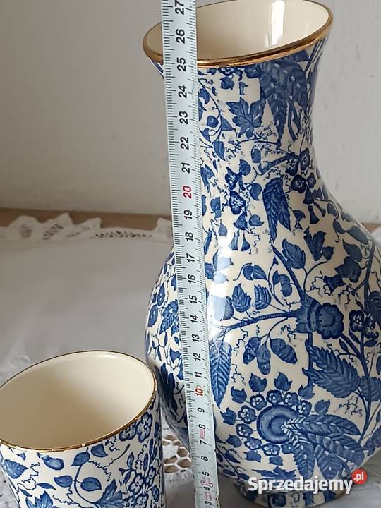 Stary zestaw porcelany wazon i wazonik Gorlice