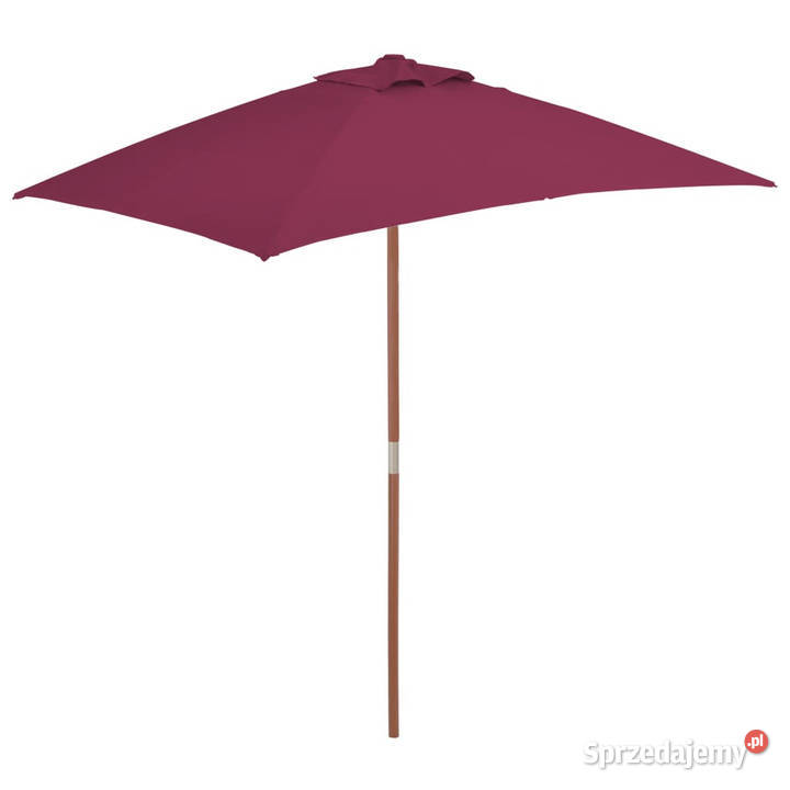 Parasol ogrodowy na drewnianym słupku 150 x 200