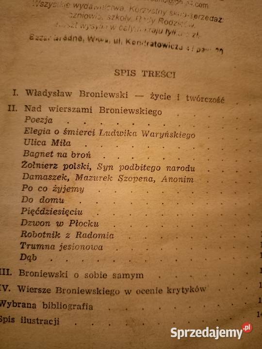 Wiersze Broniewskiego najtańsze książki Warszawa mazowieckie