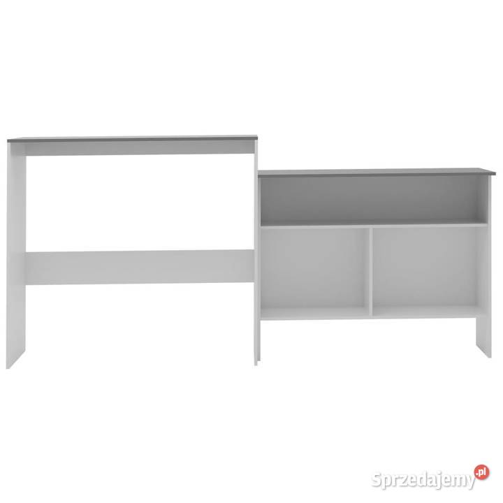 Stół barowy z 2 blatami białoszary 130 x 40 x Warszawa
