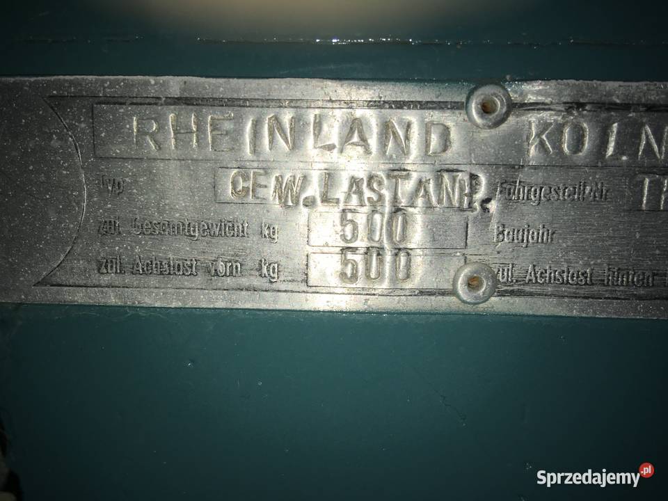 Przyczepka lekka Westfalia Koln 1961r sprzedam