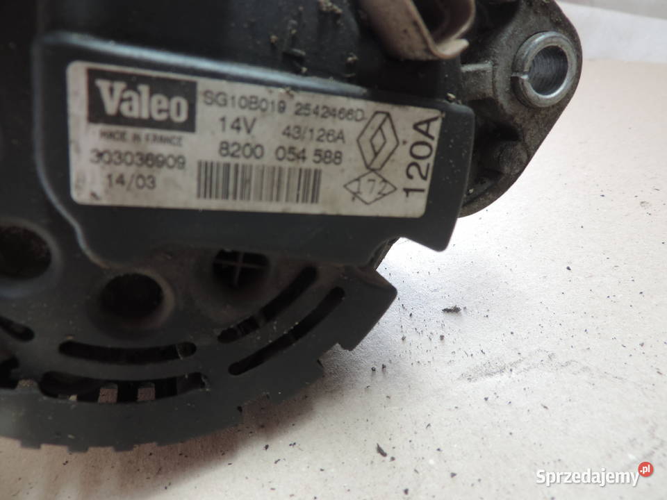 ALTERNATOR MEGANE SCENIC 1 FL 19 DCI 8200054588 Rok produkcji 2003 Nowy Sącz sprzedam
