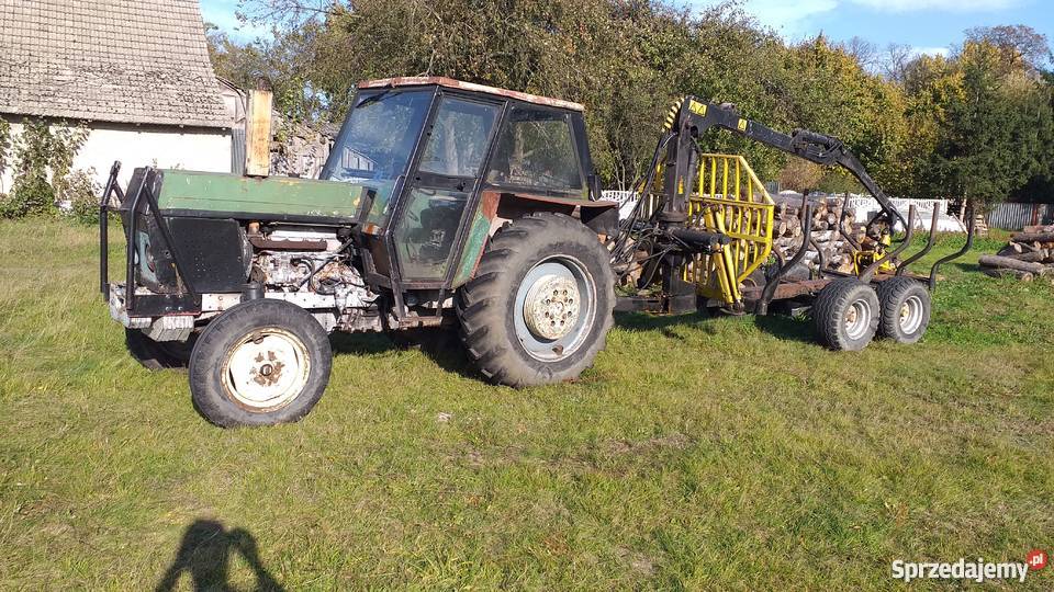 Przyczepa leśna KALLEFAL Ciągnik URSUS 902 Leśnictwo Rolnictwo Radoszewnica