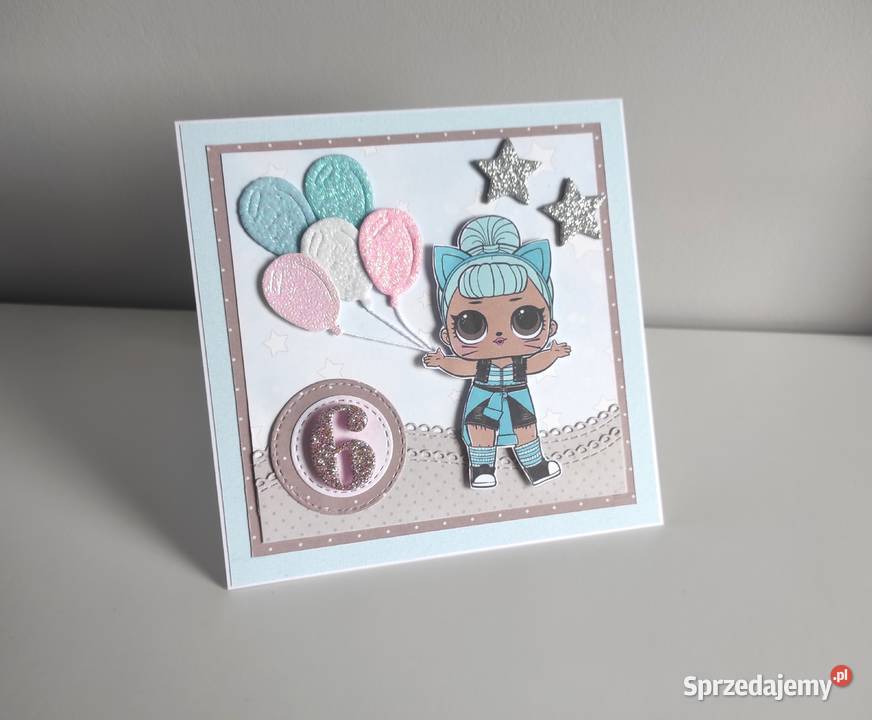 Kartka ręcznie robiona na urodziny LOL 3 Łódź sprzedam