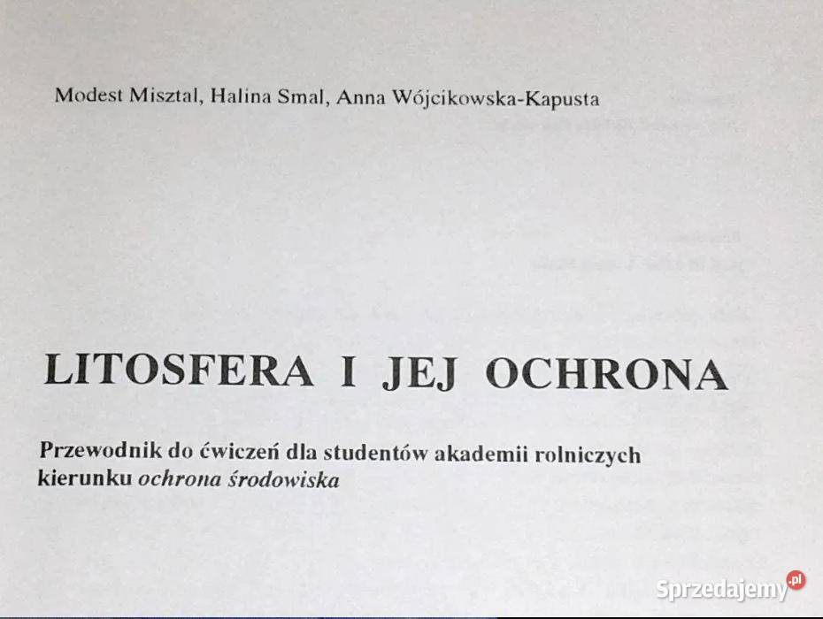 Litosfera i jej ochrona M Misztal H Smal lubelskie Chełm