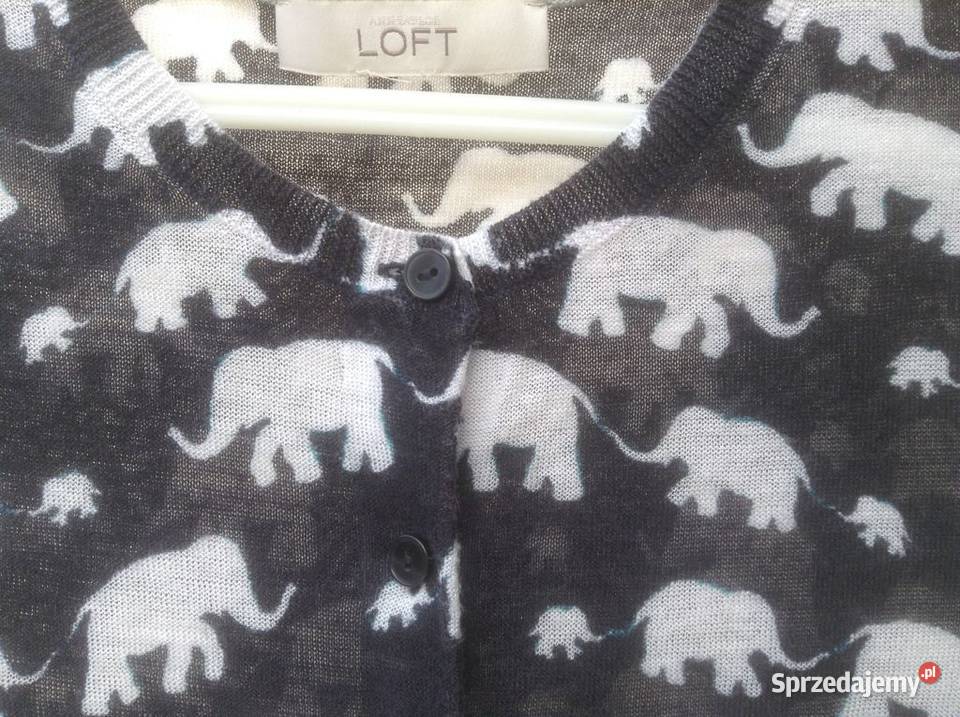 Markowy LOFT sweterek damski z dzianiny M ze stójką Opole