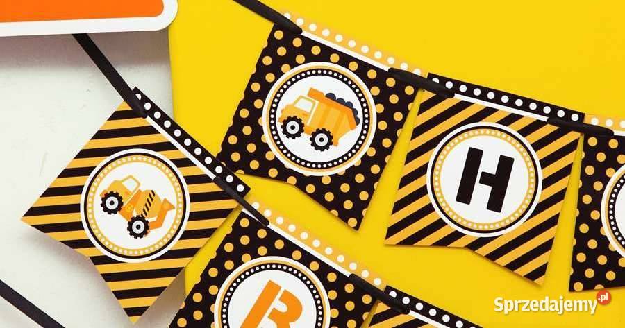 Budowa Budowniczy szablony urodziny słodki stół wielkopolskie Poznań