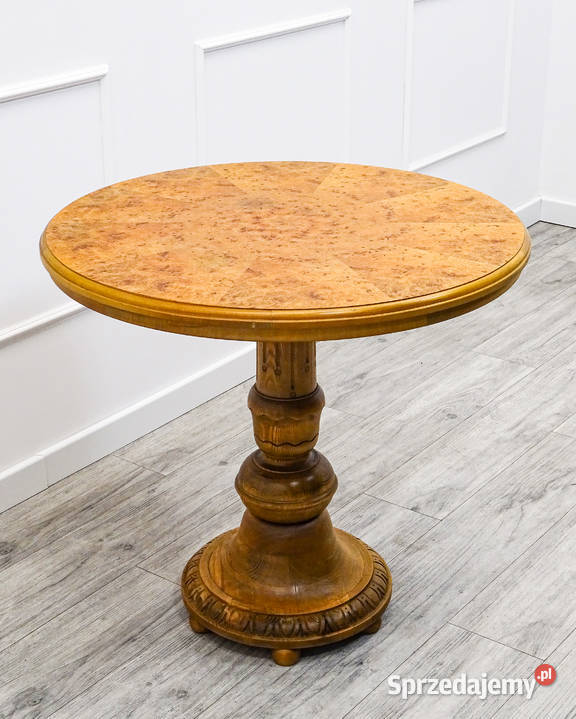 STOLIK KAWOWY pomocnik Stolik okrągły ORZECH 74cm