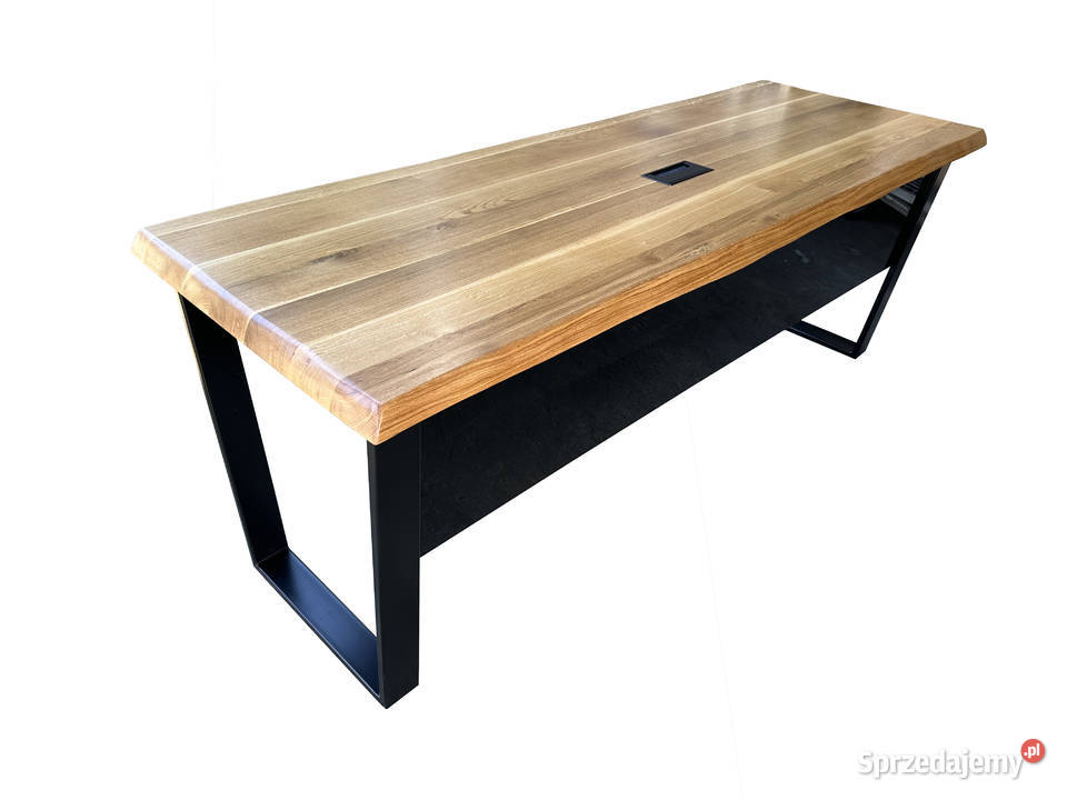 Biurko dębowe LOFT EdgarMeble duże 200x70 Katowice