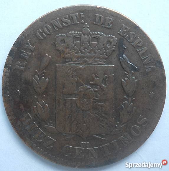 HISZPANIA10 CENTIMOS1879 r ALFONSO X Legionowo