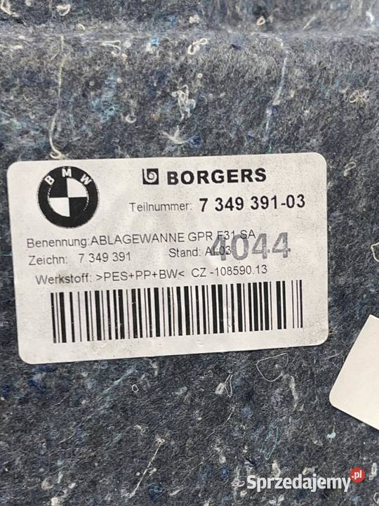 BMW F31 SCHOWEK WNĘKA TAPICERKA BAGAŻNIKA dolnośląskie