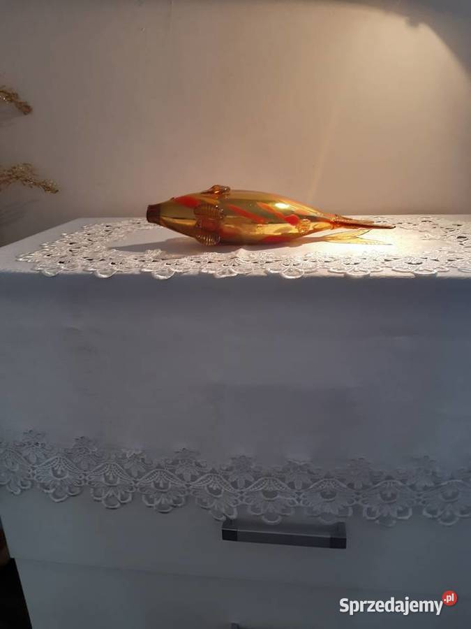 Szklana Ryba z czasów PRL na telewizor Smolice