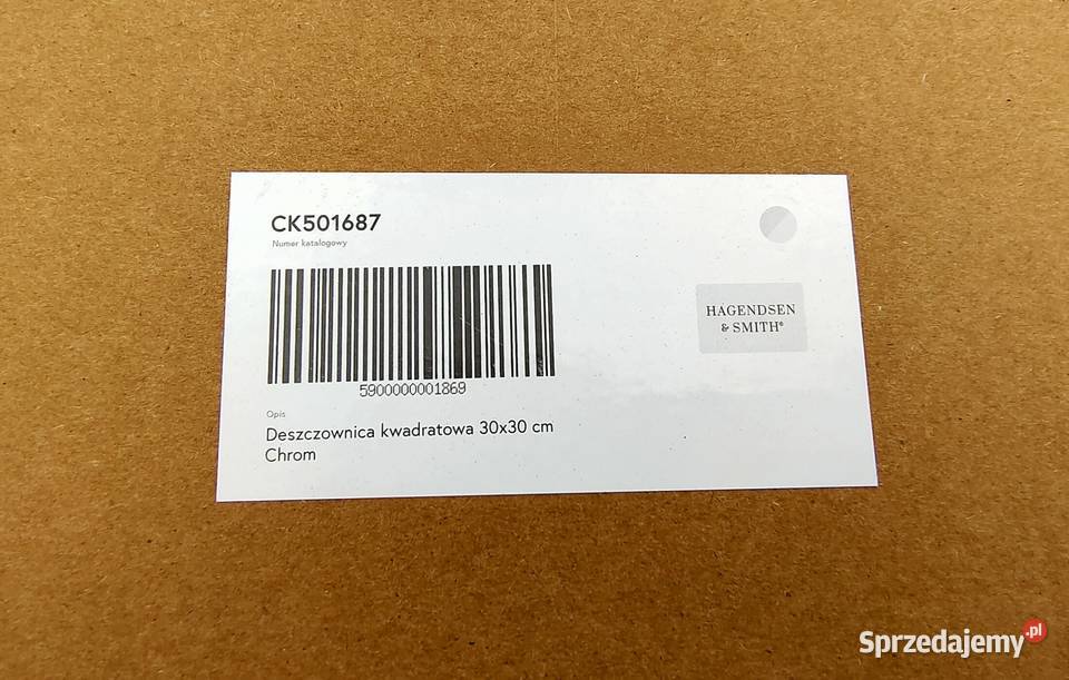 Deszczownica kwadratowa slim 30x30 chrom Akcesoria łazienkowe Piastów