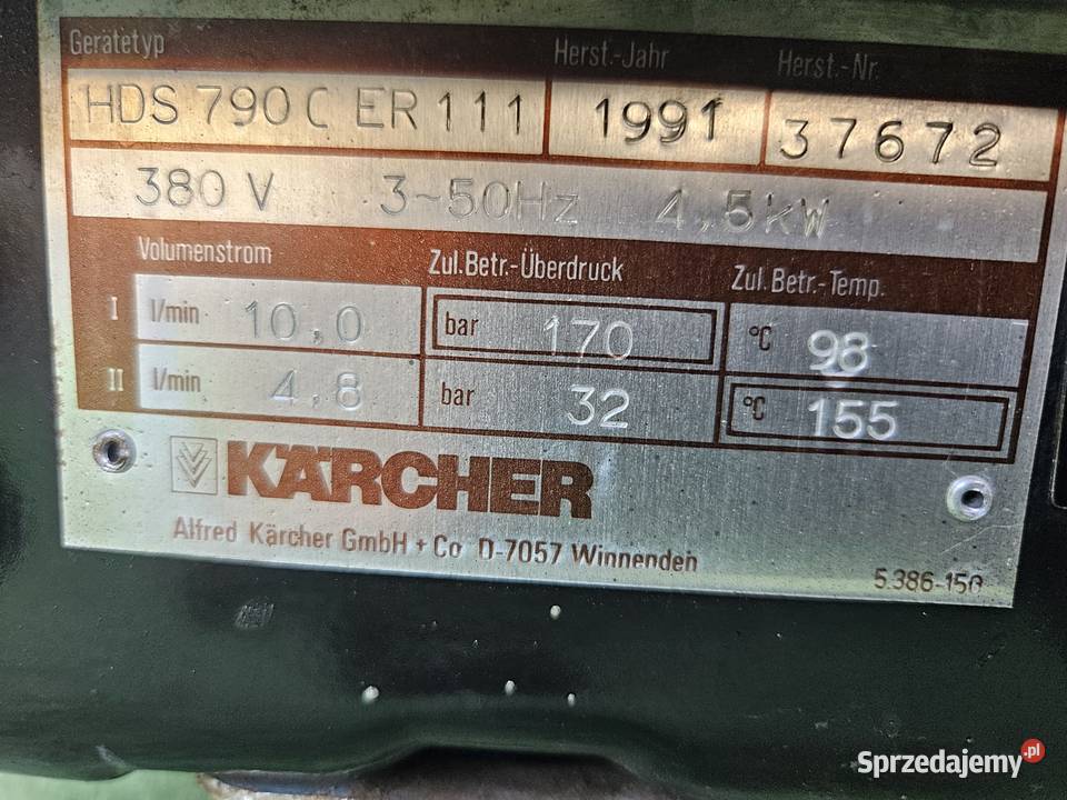 Myjka Karcher HDS 790 C Gorąca Woda Gwarancja Myjki ciśnieniowe