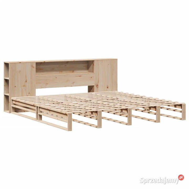 Łóżko z regałem bez materaca lite drewno 200x200 Warszawa sprzedam