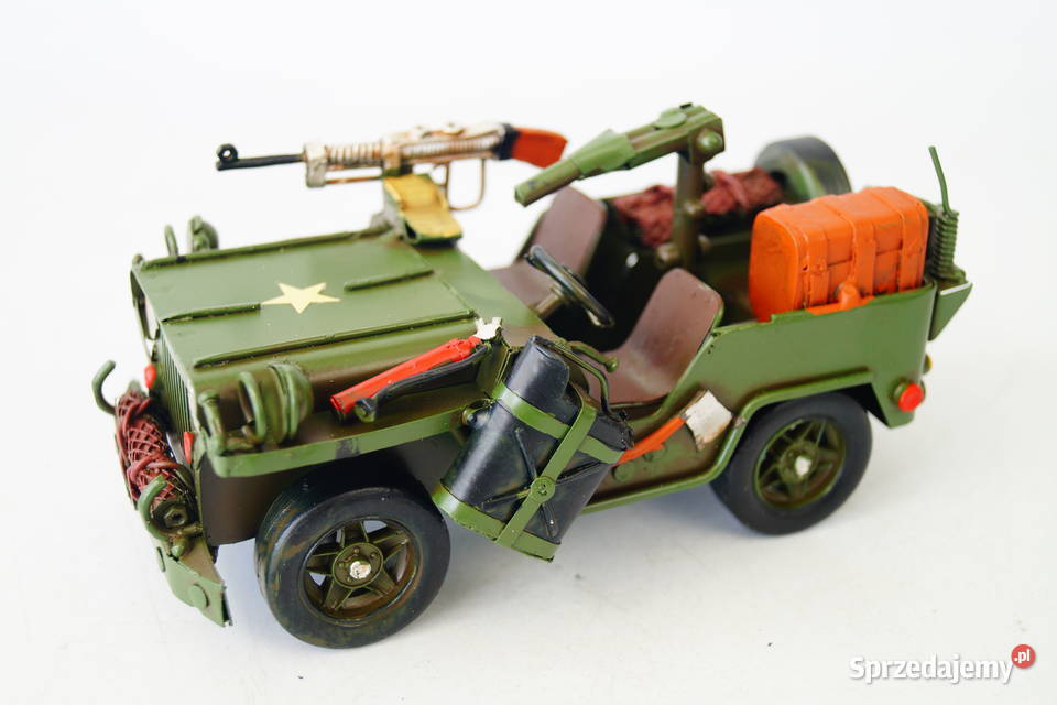 Metalowy pojazd JEEP wojskowy samochód