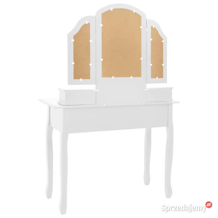 Toaletka ze stołkiem biała 100x40x146 drewno mazowieckie Warszawa