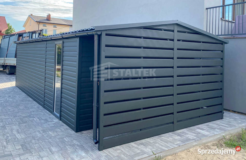 Garaż blaszany 4x6m wiata 1m brama drzwi okno Bydgoszcz