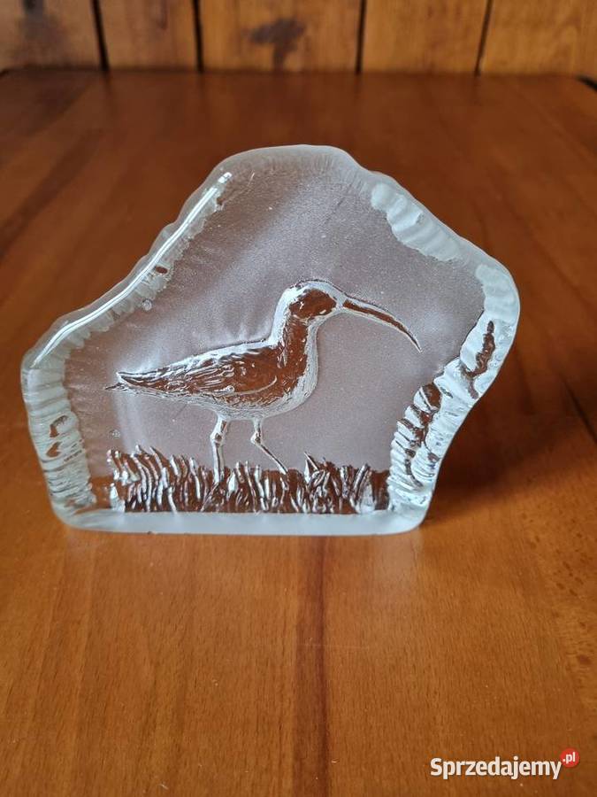 Przycisk do papieru Ptak Szkło Kryształ Warszawa